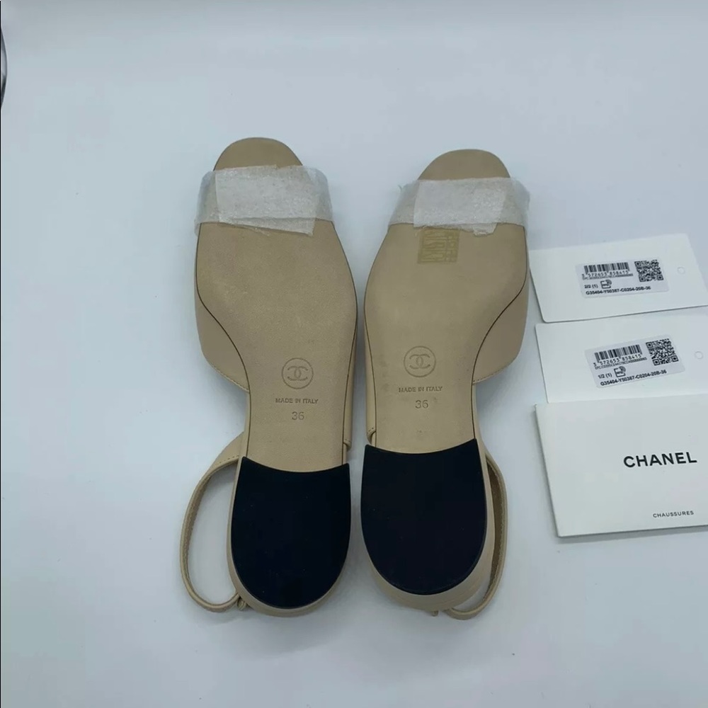 Chanel Pearl sling back shoes sandals size 6 with receipt, box, dust bag - Picture 4 of 8